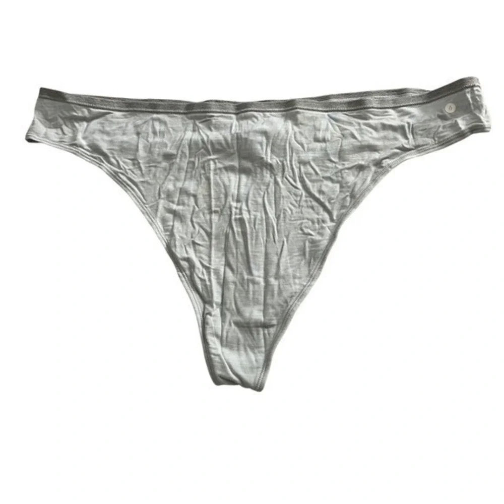 NWT allbirds Trino Thong Underwear Panties XXXL Peppercorn Wool Blend‎